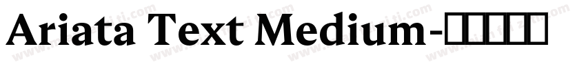 Ariata Text Medium字体转换